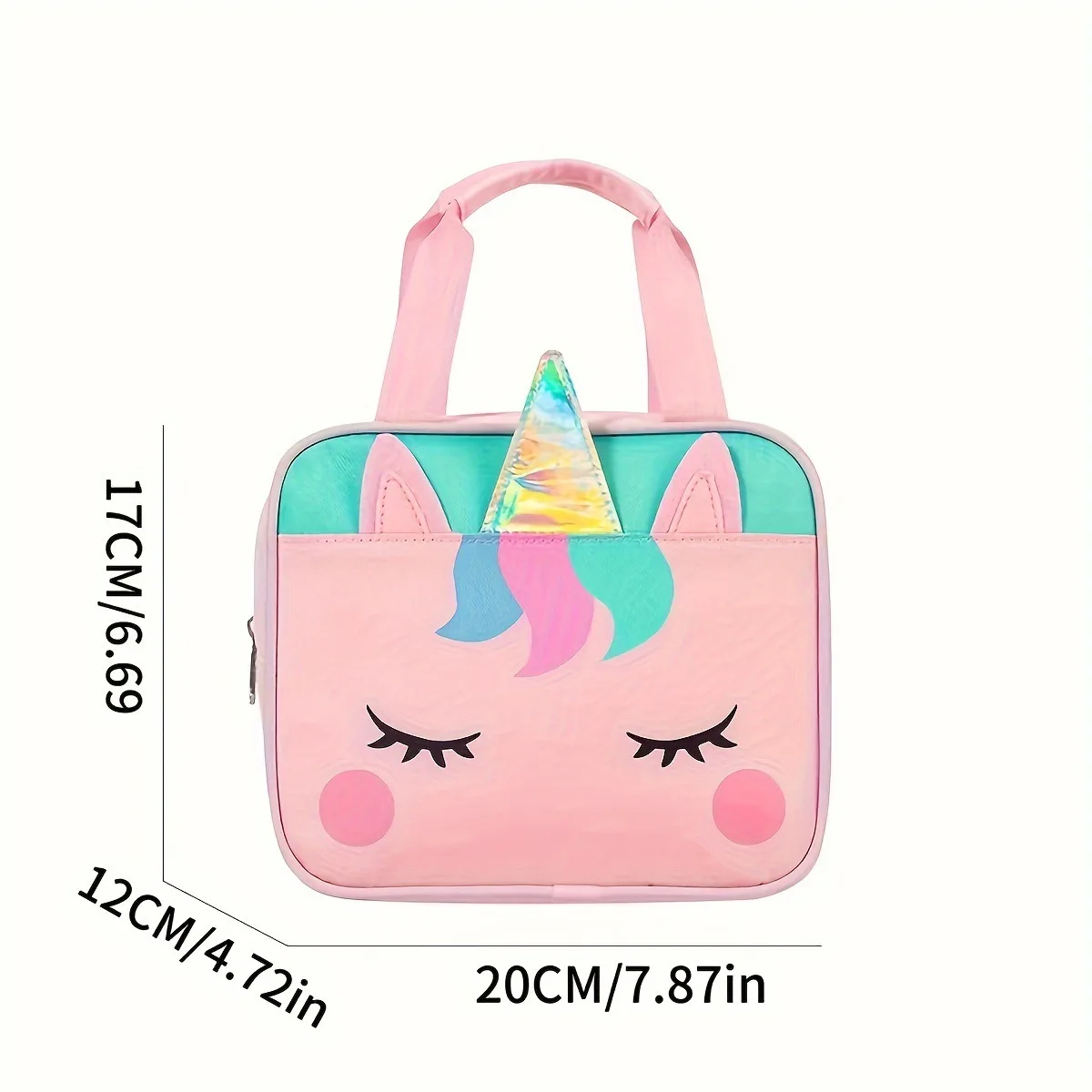 Children's cartoon unicorn lunch box bag, cute dinosaur carrying Oxford cloth insulation bag