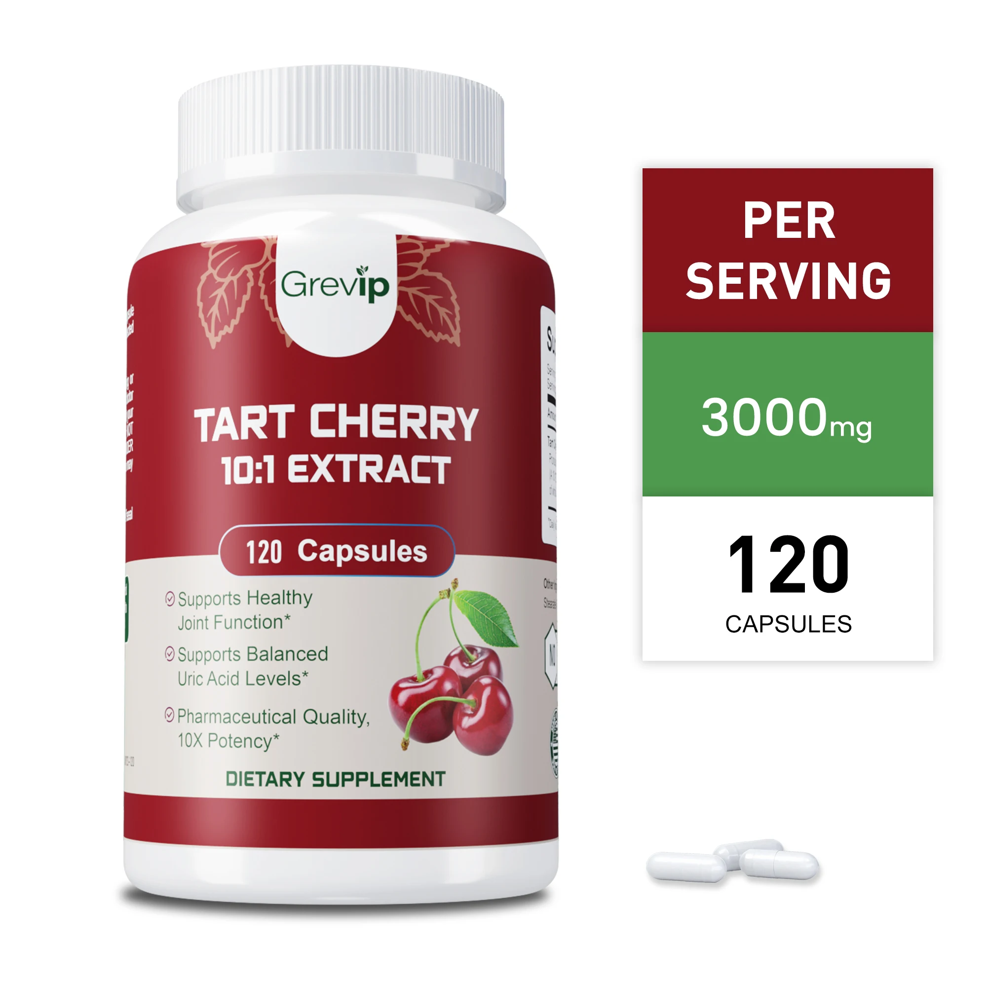

Tart Cherry - Antioxidants, Advanced Uric Acid Cleaning, Balance Uric Acid Levels, Promotes Joint Health, and Muscle Recovery