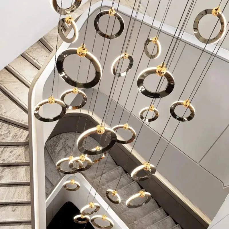 

Nordic home decoration, stair chandelier, living room and dining room Pendant lights, ceiling light, indoor lighting
