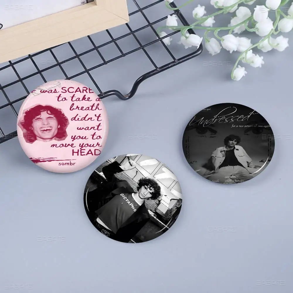 

Singer Sombr Back To Friends 58mm Handmade Brooch Cartoon Cosplay Badge On Backpack Jewelry Accessories Gifts