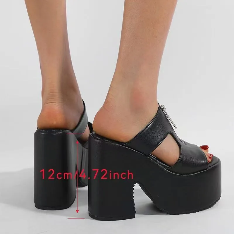 

Высококачественные и модные тапочки на толстой подошве 12 см, размер 34–43, повседневные корейские женские летние сандалии и туфли для бисквита