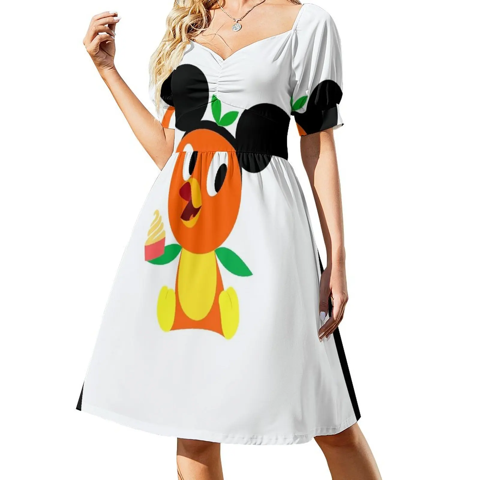 

Orange Bird Short Sleeved Dress Women's summer skirt evening dress woman summer dress woman 2025