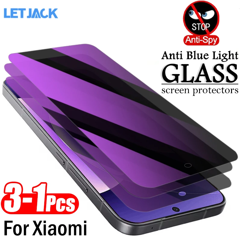 

1-3 шт., закаленное стекло с защитой от синего света и шпиона для Xiaomi 17 Pro Max 17Pro 17 15 14 13 11 Lite 5G NE, защитные пленки для экрана