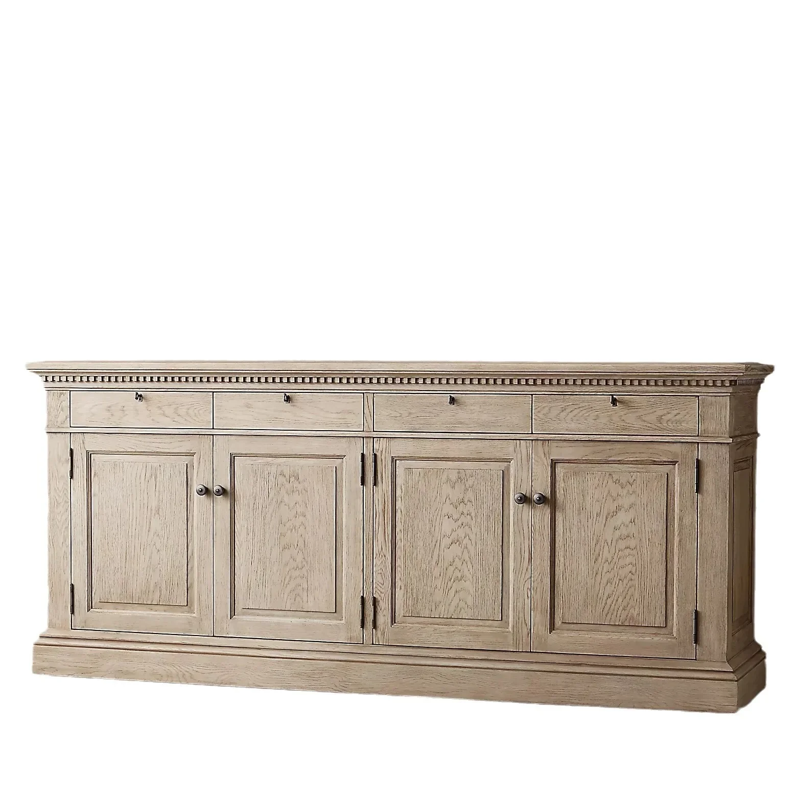 

American rural solid wood dining side cabinet retro and old living room entrance cabinet French homestay locker furniture can