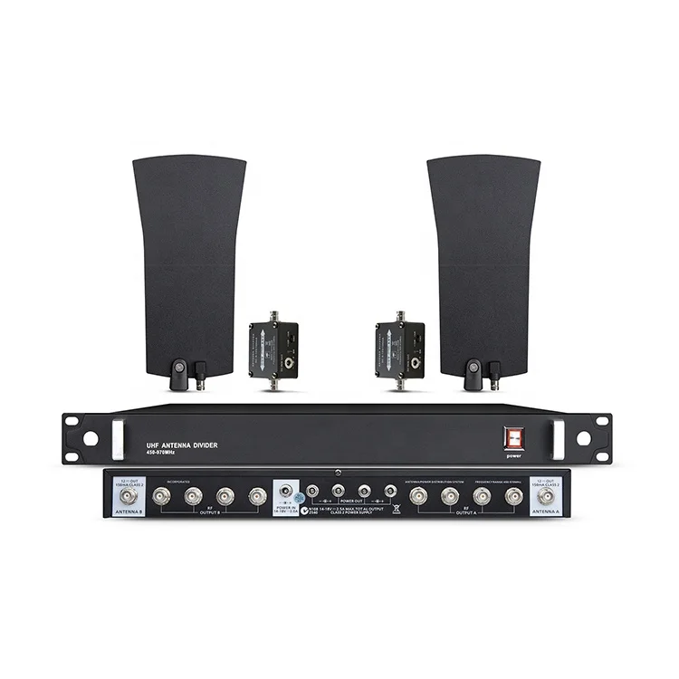 

945 Professional Ultra-wide UHF Antenna Booster Wireless Microphone Antenna Distribution Amplifier System