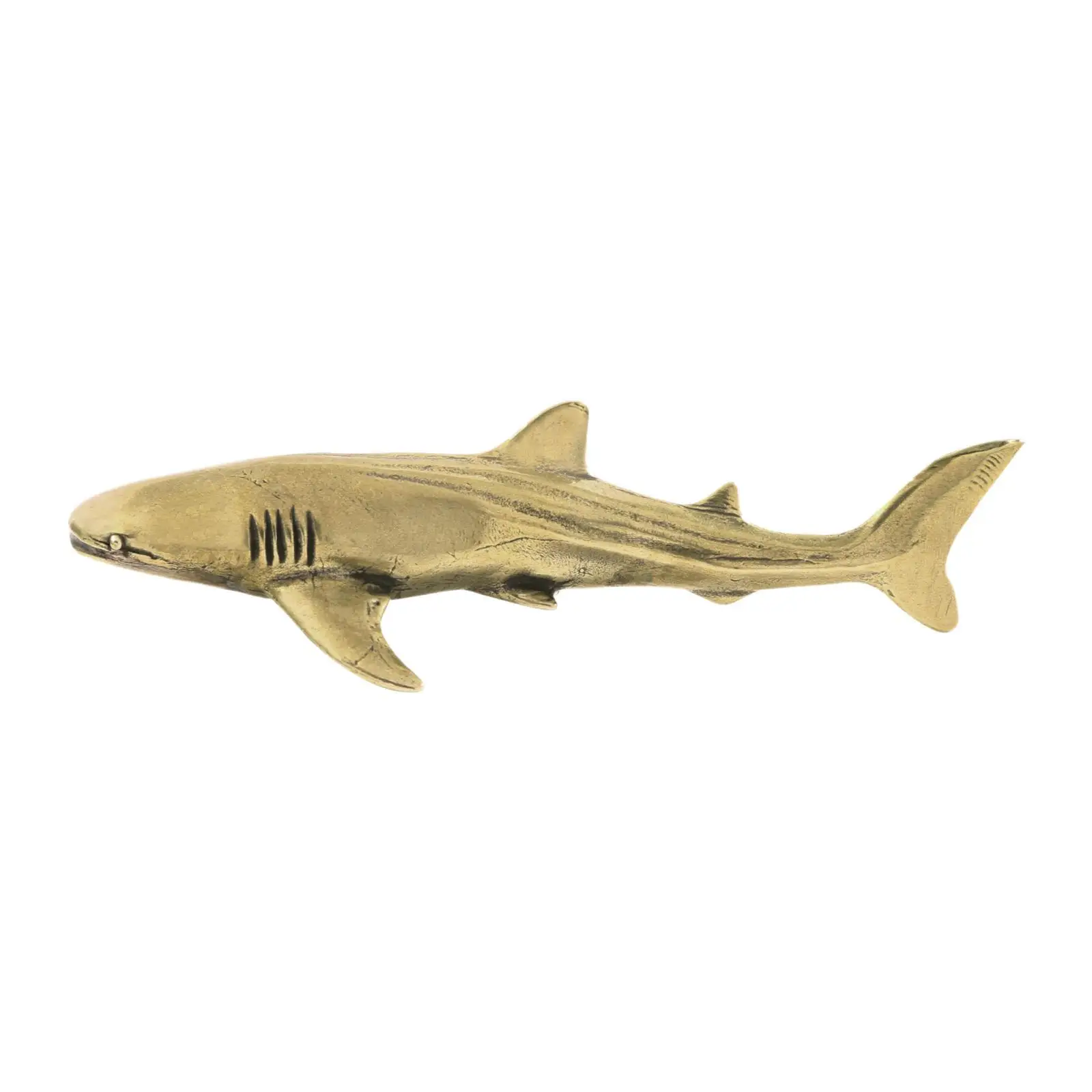 

Brass Shark Sculpture Animal Sculpture Simulation Party Favor Megamouth Shark for Tea Room Cafe Bookshelf Living Room Table