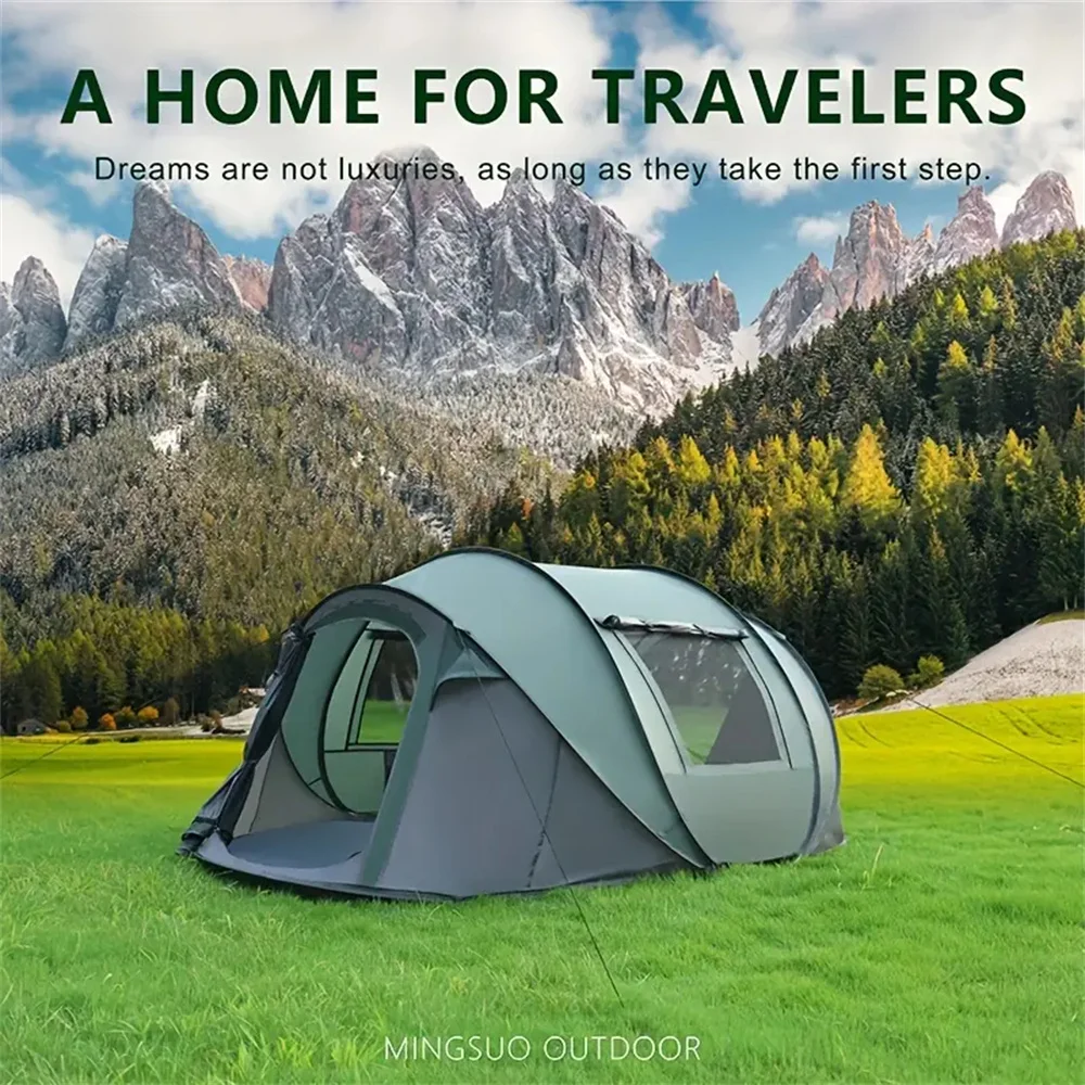 

A camping tent that can accommodate 5-8 people, family tent, garden tent, portable outdoor tent, perfect for camping and hiking