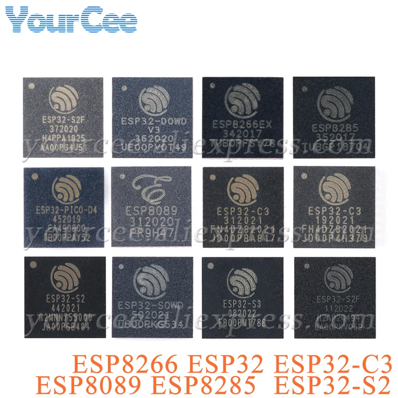 ESP8266 ESP32 ESP8089 ESP8285 ESP8684 ESP32-S2 ESP32-C3 ESP32-D2WD ESP32-S3R2 -S3R8 SMD WIFI Chip IC wireless QFN-32 QFN-48