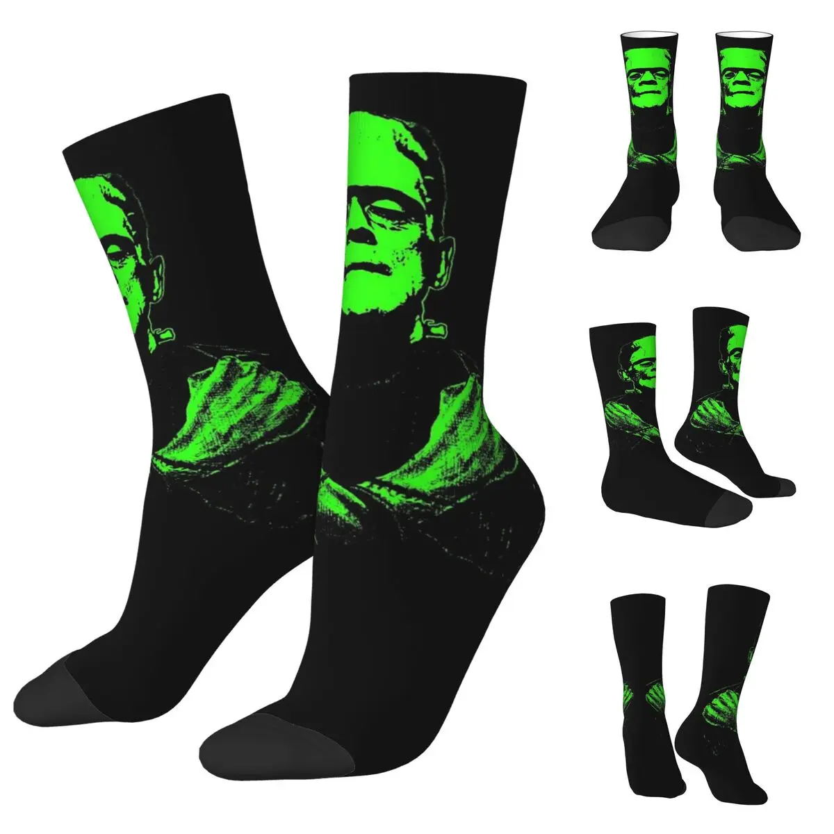 Monster Frankenstein Unisex Socks,Warm 3D Print Happy Socks Street Style Crazy Sock