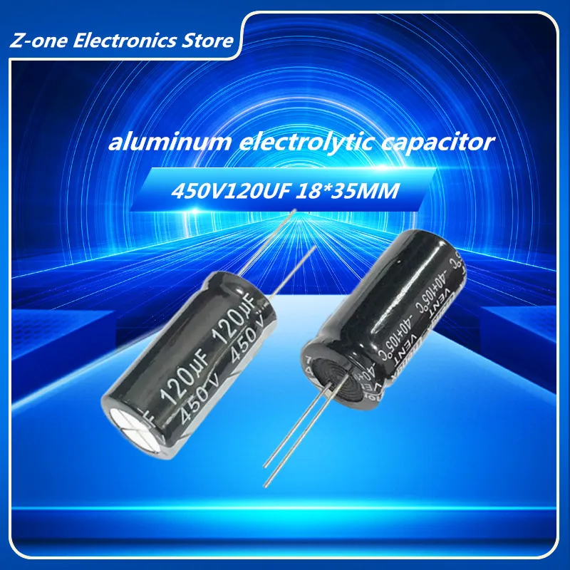 5pcs/lot 450V 120UF 450V120UF 18*30 18*35MM aluminum electrolytic capacitor