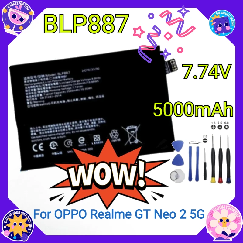 new-blp887-for-oppo-realme-gt-neo-2-5g-realme-gt2-pro-realme-gt-neo-3-5g-battery-new-high-quality-blp887-battery-tools