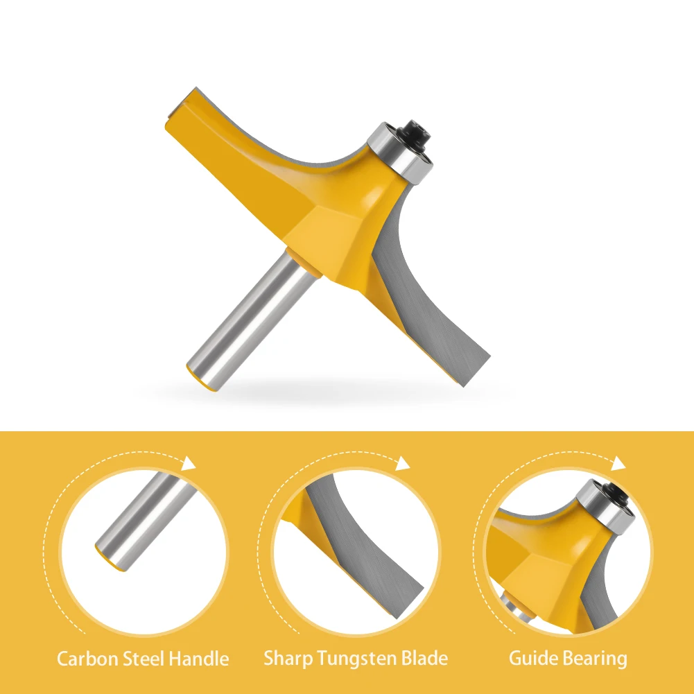 Imagem -02 - Bit Cortador de Carboneto de Tungstênio Shank Router Bits para Madeira Table Edge Classe Profissional