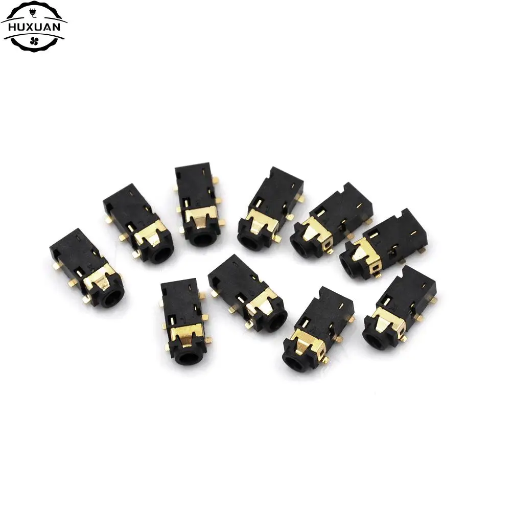 10pcs/lot NEW 2.5mm Female Audio Connector 6 Pin SMT SMD Stereo Headphone Jack Socket PJ-242 Wholesale