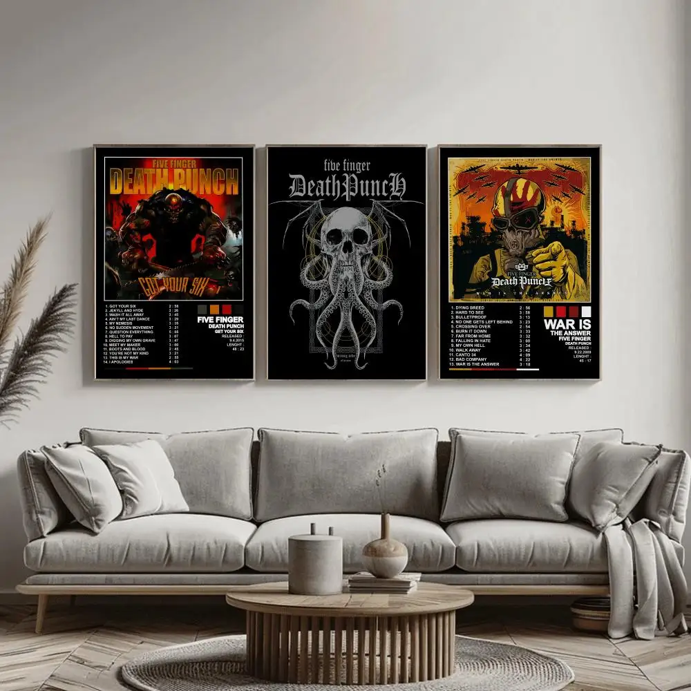 الموسيقى خمسة F-الأصابع D-الموت لكمة ملصق جدار الفن لزجة لغرفة المعيشة غرفة نوم مكتب المدخل بار ديكور المنزل هدية فكرة