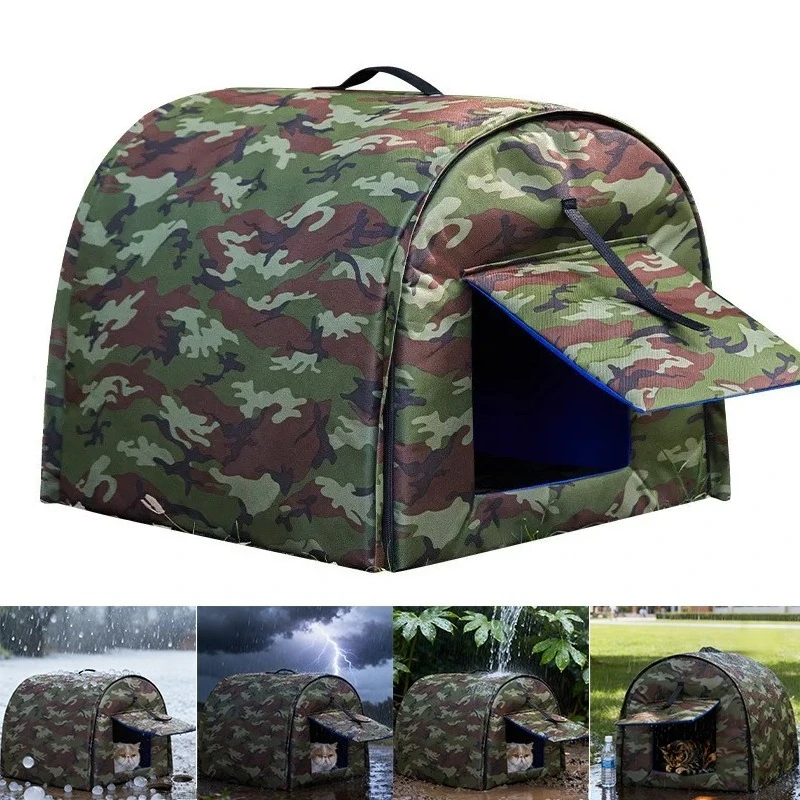 

1PC Heavy-Duty All-Weather Outdoor Stray Cat Nest -Thickened Winterproof Shelter,Spacious Cozy Kennel for Stray/Outdoor/Cats