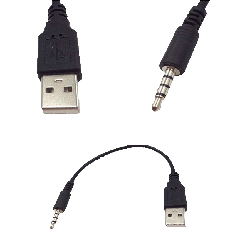 20cm USB Male to 3.5mm Audio Cable Quadrupole Audio Body Data Cable for Efficient Audio Transfer High Quality Conversion Line S2