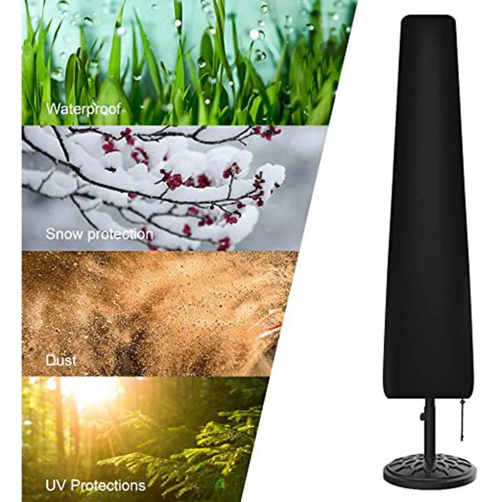 6-Formaten Wasserdichte Oxford-Stoff Outdoor-Sonnenschirm-Abdeckung Garten Wetterfeste Terrassen-Ampelschirm-Regenhülle – Detail 19