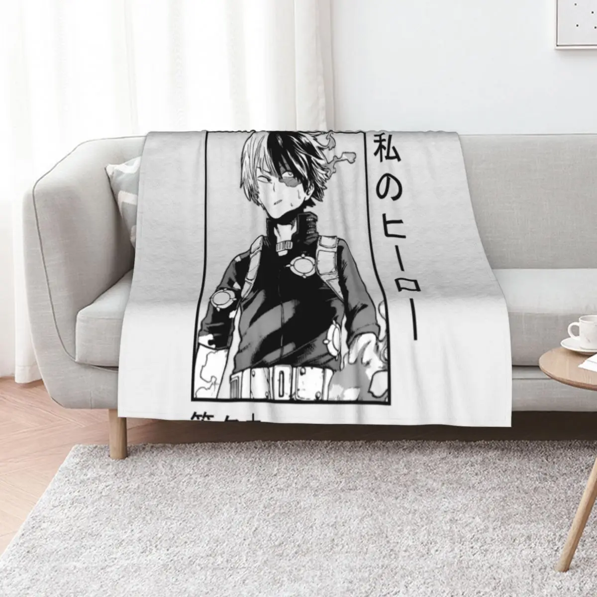 Shoto Todoroki Throw Blanket Soft Big Thins Large Decorative Sofa Soft Cute Blankets
