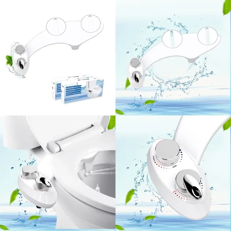 for  EverClean  Bidet Toilet Seat Modern Design Dual Sprinklers Wall Mounted Hotel Hot Cold Water Cleaning Sprayer