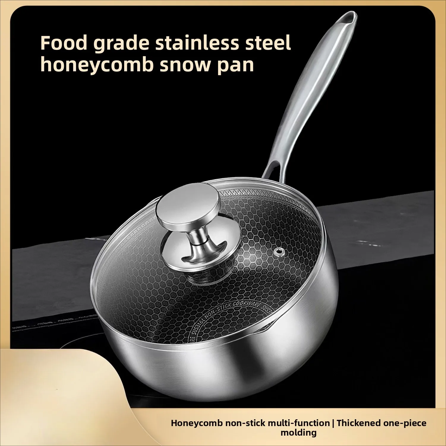 

Снежный плоский горшок в японском стиле, горшок для молока из нержавеющей стали, горшок с антипригарным покрытием для детского питания, небольшой горшок для жарки с бытовым покрытием