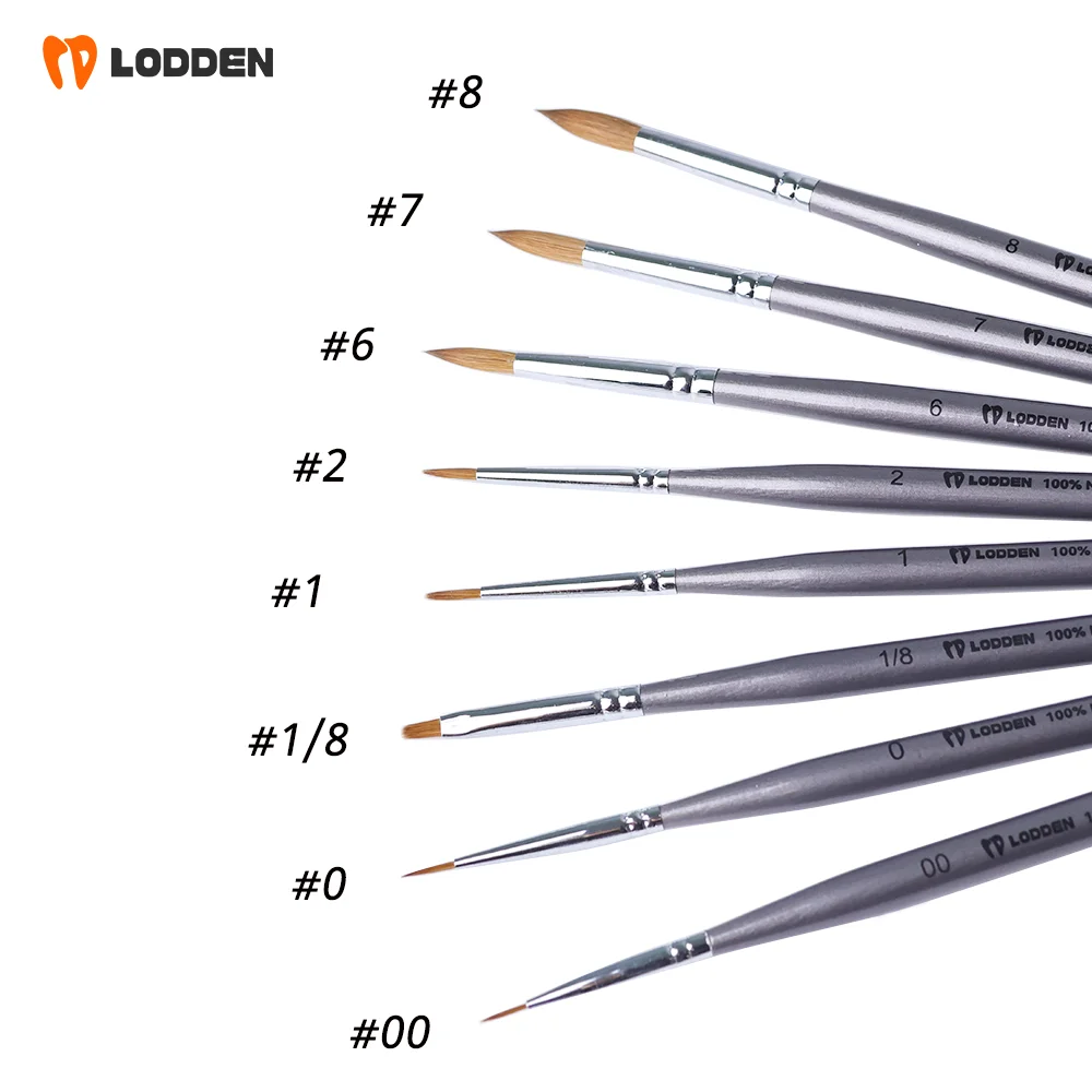 LODDEN 1 Stück 100% Nerzhaar Porzellanpinsel Interdental-Formungswerkzeug Plastik-Klebstoff Komposit-Zement Dentalbürsten-Werkzeuge – Detail 2