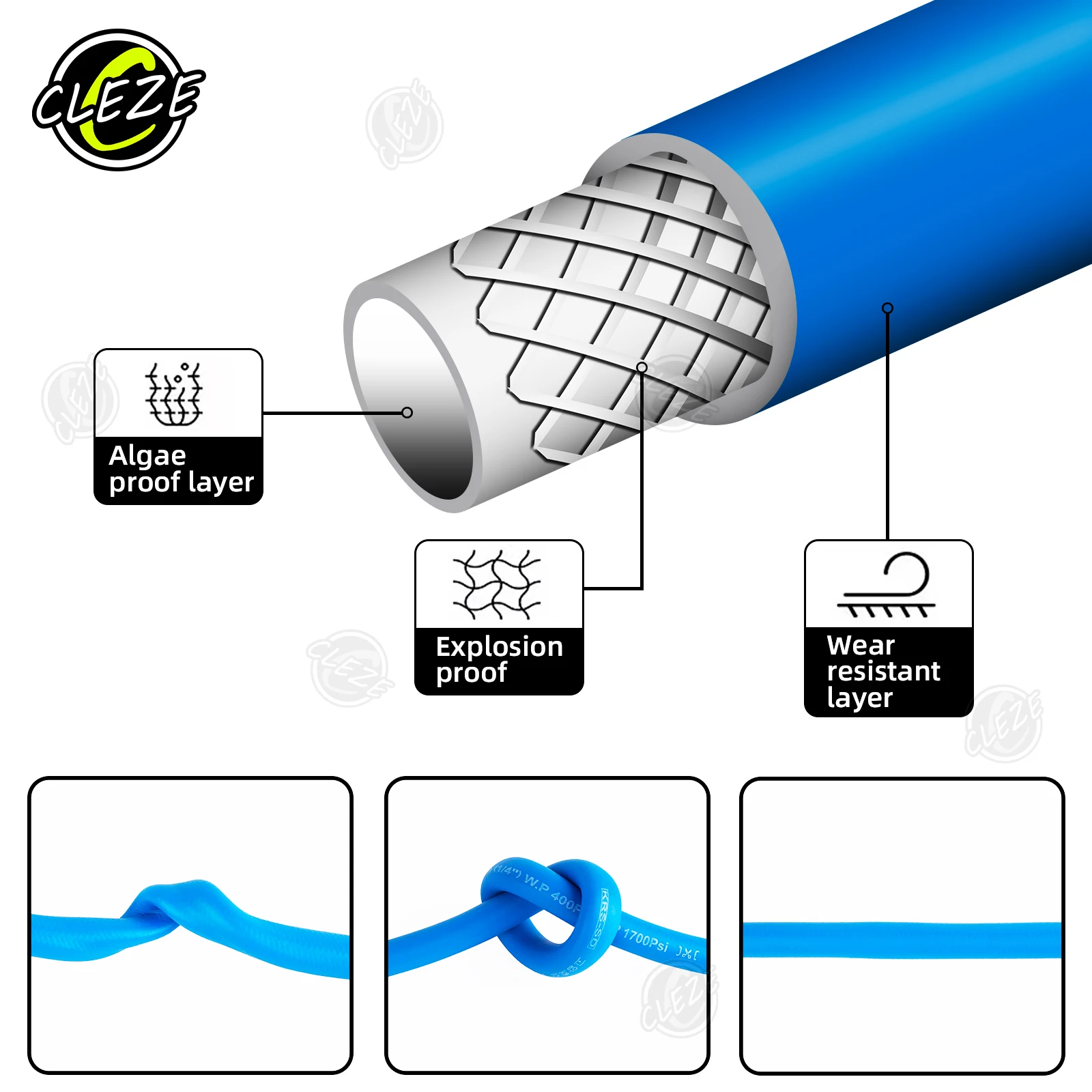 CLEZE Window Tint Sprayer Car Detailing High Pressure Car Wash Glass Cleaning Water Gun Accessories Water Gun Spray Bottle Hose