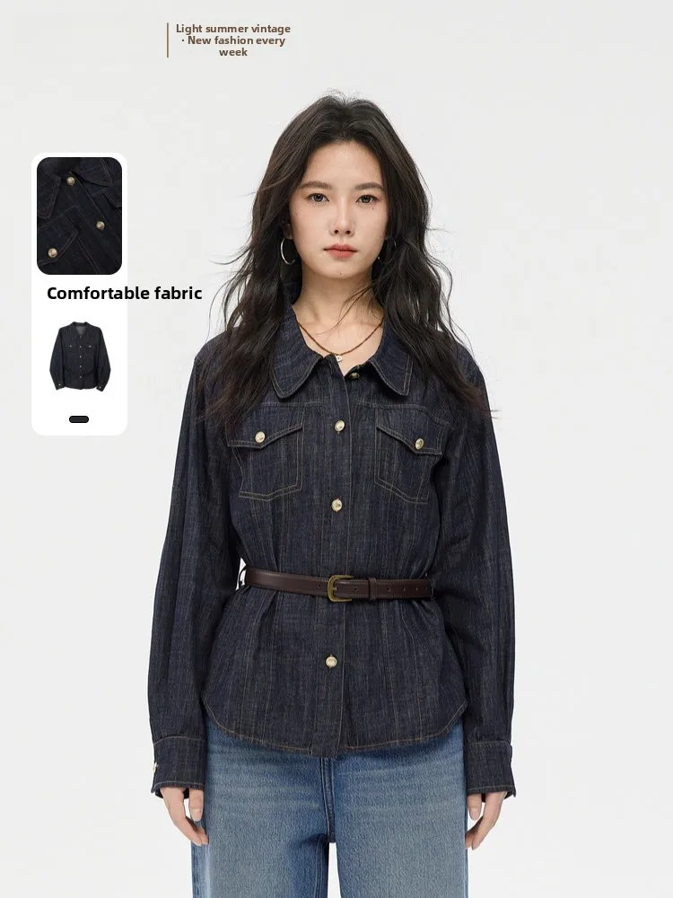 

Casual Loose Faion Simple Retro Spring New Memory Start irt Women's Cotton Long Sve Button up Breathable Comfortable
