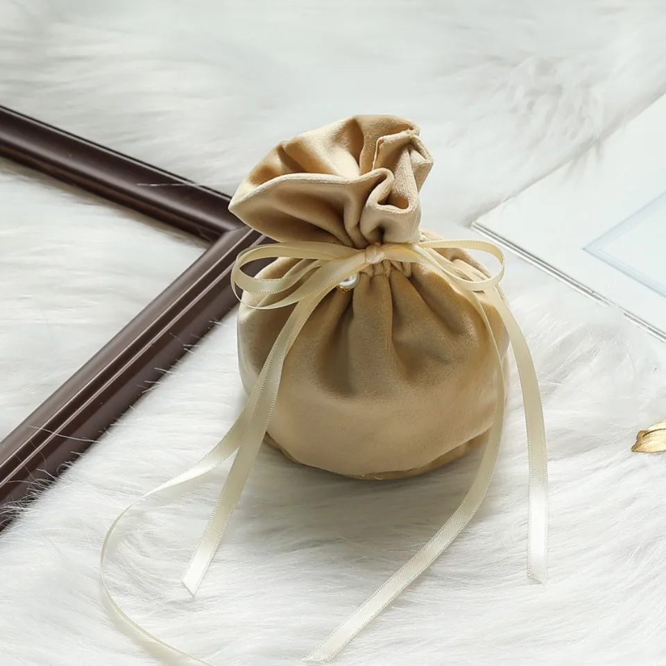 10/30/50 Stück Samtbeutel mit Kordelzug, grünes Band, Aufbewahrungsbeutel für Hochzeit, Party, Süßigkeiten, Geschenkverpackung, Heimbedarf – Detail 8