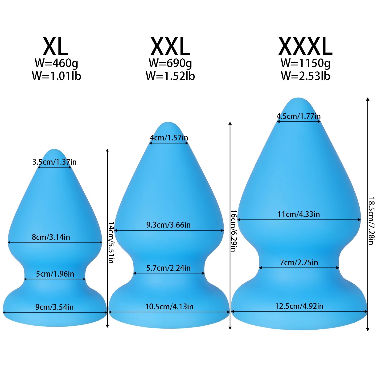 Huge XXXL Anal Plug Soft Silicone Soft Conical Butt Plug Big Anal Dildos Women G-spot /prostate Massage 18 Sex Toys for Men bdsm view 6