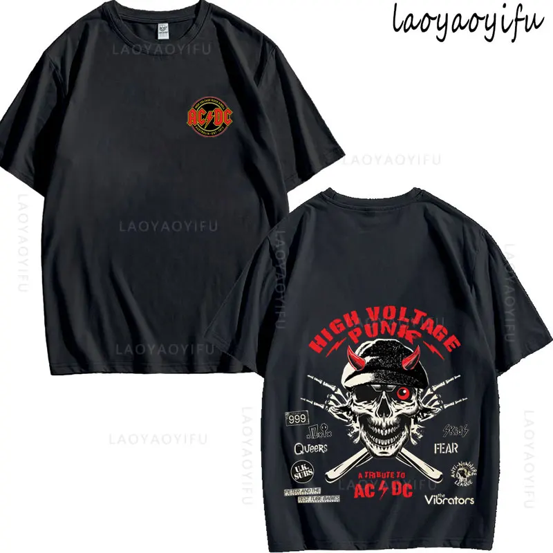 

AC Theme 100%Cotton DC Summer T-Shirt Short-sleev Printed Breathable Fashion Streetwear Men's Women's High Quality O-neck