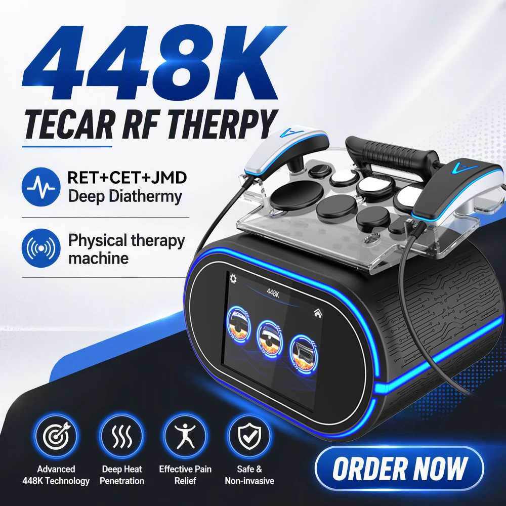 Latest Tecar 448k Body Slimming Machine Skin Tightening Smooth Wrinkles Face Equipment Massage Weight Lose Beauty Machine