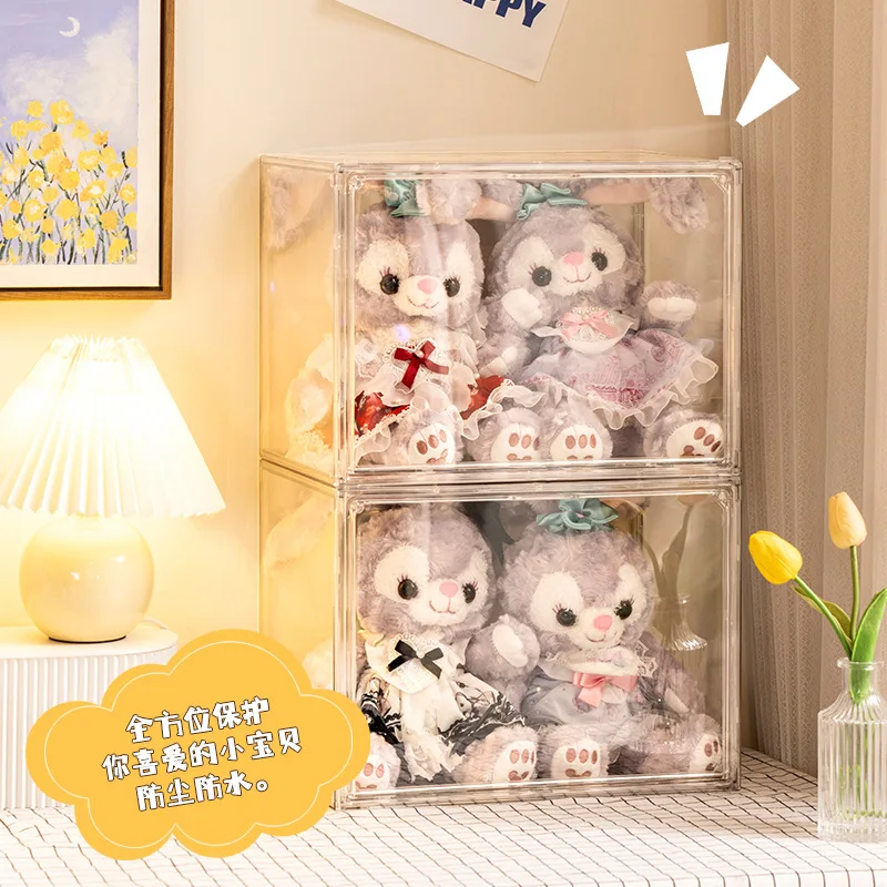 Transparent Storage Box Toy Display Storage Rack Plush Doll Magnetic Absorption Display Box Dust-proof Toy Model Display Frame