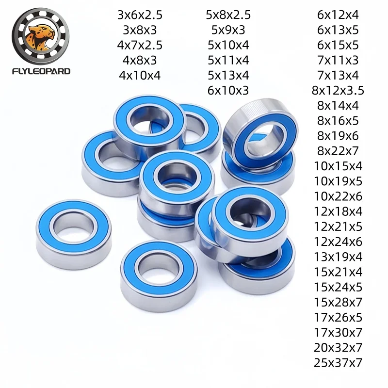 10 szt. Łożysko 6702RS 15x21x4mm ABEC-7 z niebieską gumową uszczelką, cienkościenne łożysko kulkowe 688RS 6800RS 6801RS 6802RS 6803RS 6804RS