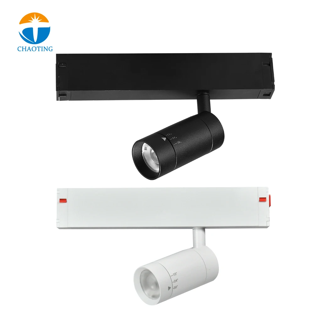 

25-Type Adjustable Beam Angle 7 W Magnetic Rail LED Tracklight Commercial Spotlight System LED Track Light for Commercial Spaces