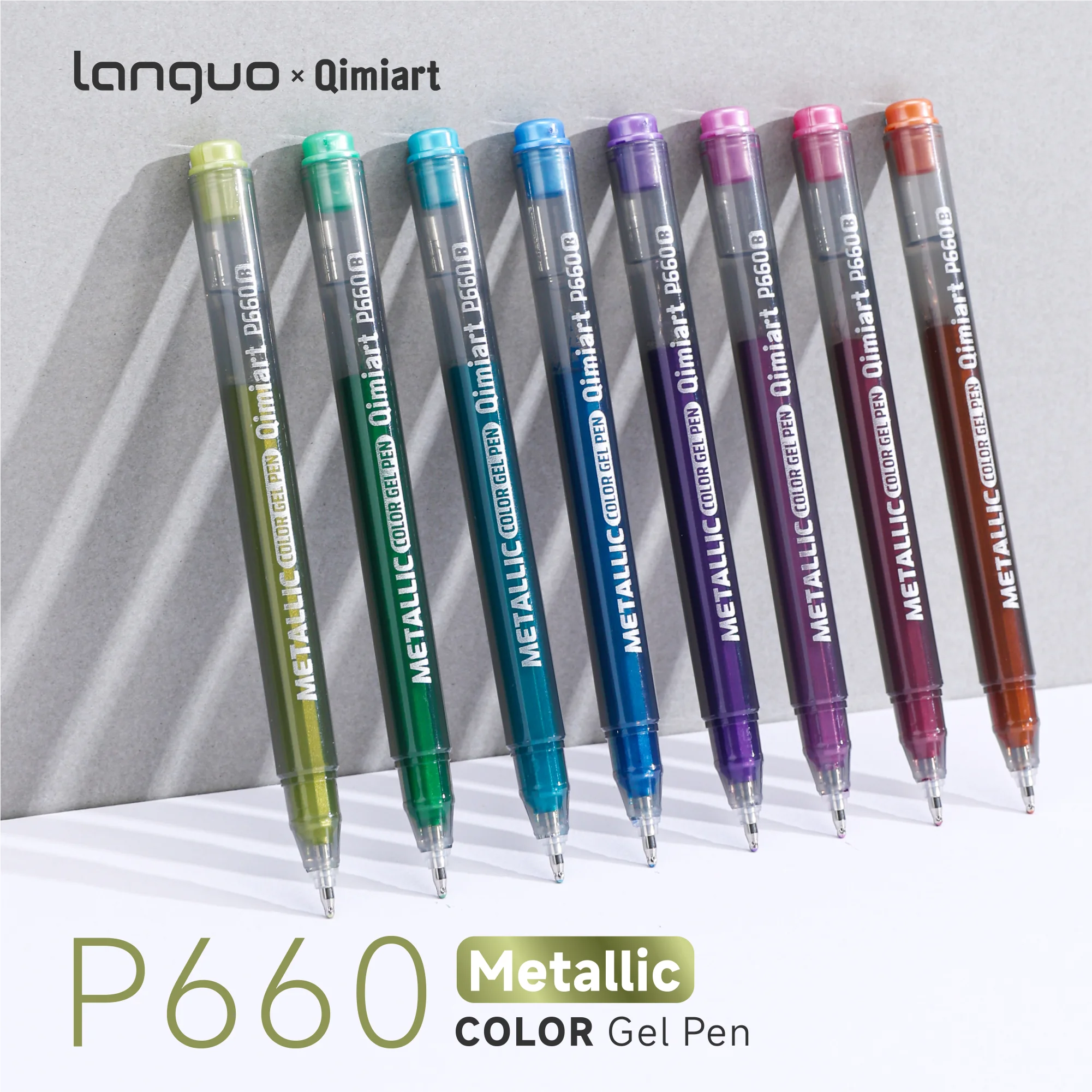 Languo 3D Dreidimensionaler 48-Farben Metallic-Malstift mit 1. 0-mm-Spitze aus Edelstahl, stabiler und gleichmäßigere Tintenausgabe, metallische Glanztextur, stärkere Farbdeckung, geeignet für verschiedene Materialien, wasserfest und lichtbeständig, sehr satte Farben, erfüllt mehrere Zeichnungsbedürfnisse, geeignet zum Zeichnen, Schreiben, Markieren, DIY... Nagelkunst, Glas, Keramik – Detail 9