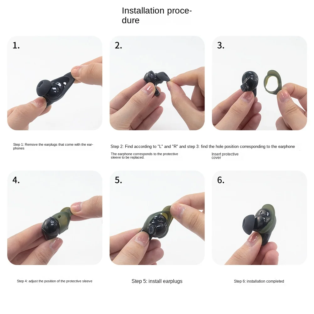 3 pares de fundas de silicona para auriculares, repuesto de tapones para los oídos a prueba de polvo, cubierta para tapones para los oídos Bose QuietComfort II / Ultra