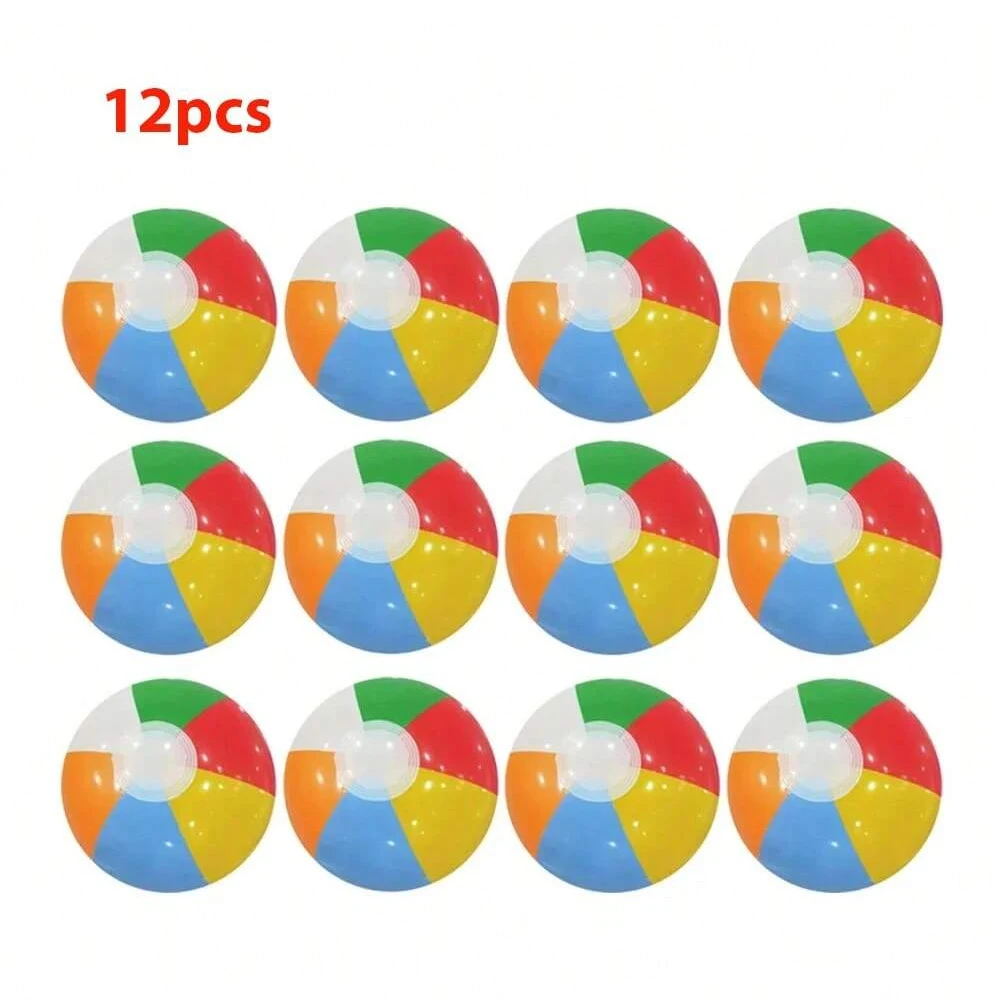12 قطعة/6 قطعة أربعة ألوان كرة شاطئ كرة شاطئ قابلة للنفخ لحمام السباحة الرياضات المائية HO كرة شاطئ 20 كرة شاطئ قابلة للنفخ-Sum