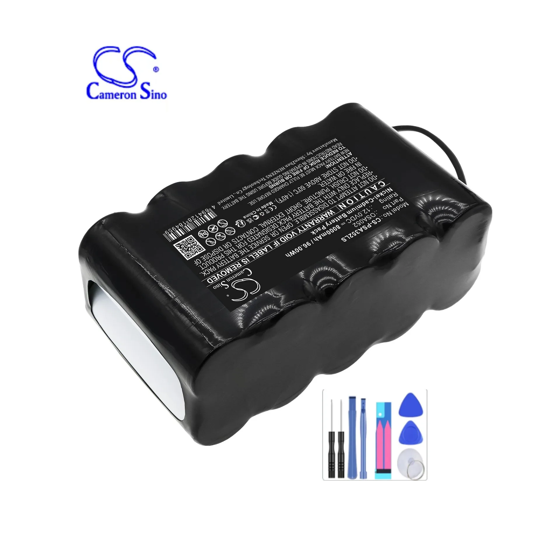 Emergency Lighting Battery For Lithonia OSA052  Powersonic A35241 Capacity 8000mAh / 96.00Wh Color Black Volts  12.00V  Ni-CD