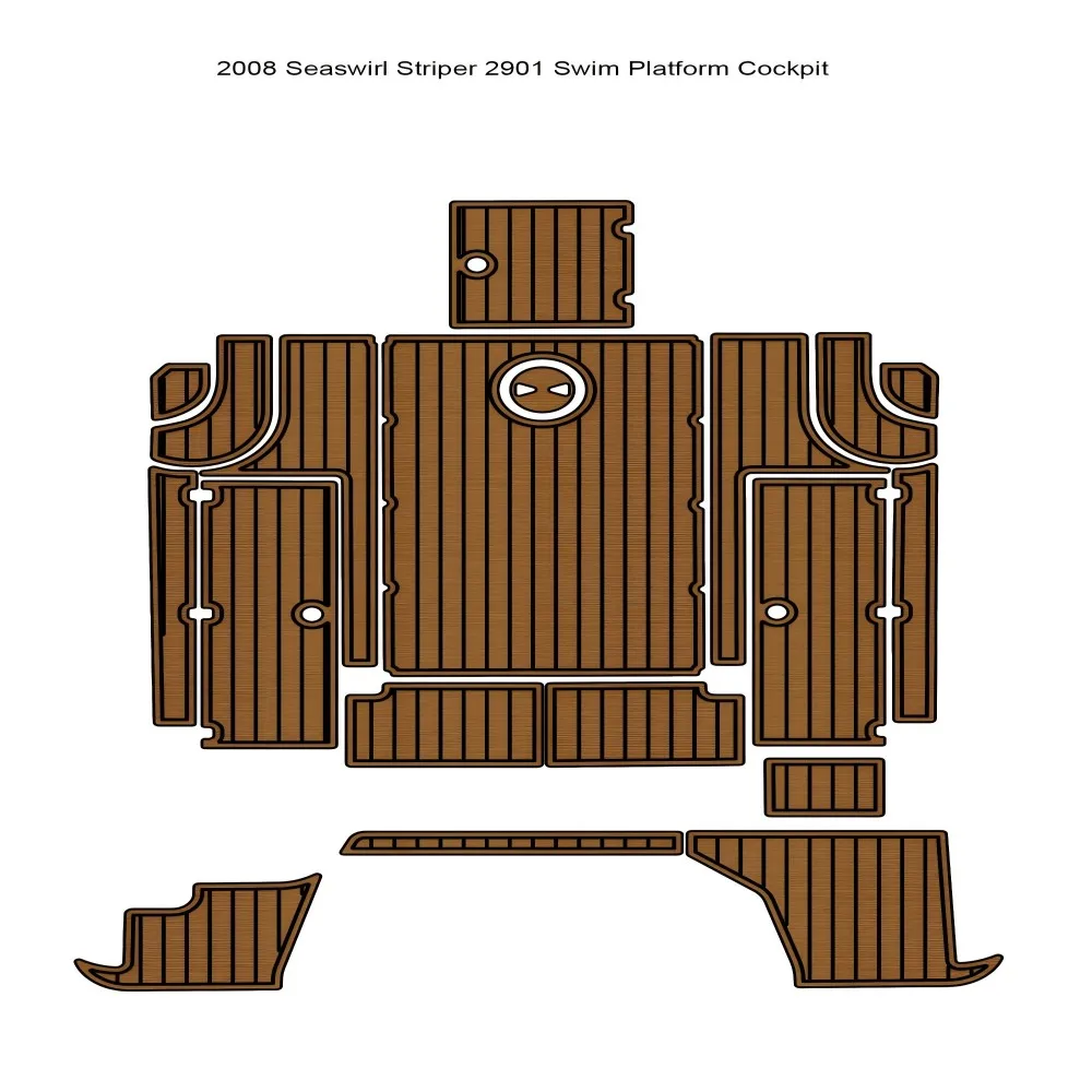 2008 Seaswirl Striper 2901 Swim Platform Cockpit Boat EVA Teak Deck Mat Floor Pad SeaDek MarineMat Gatorstep Style Self Adhesive