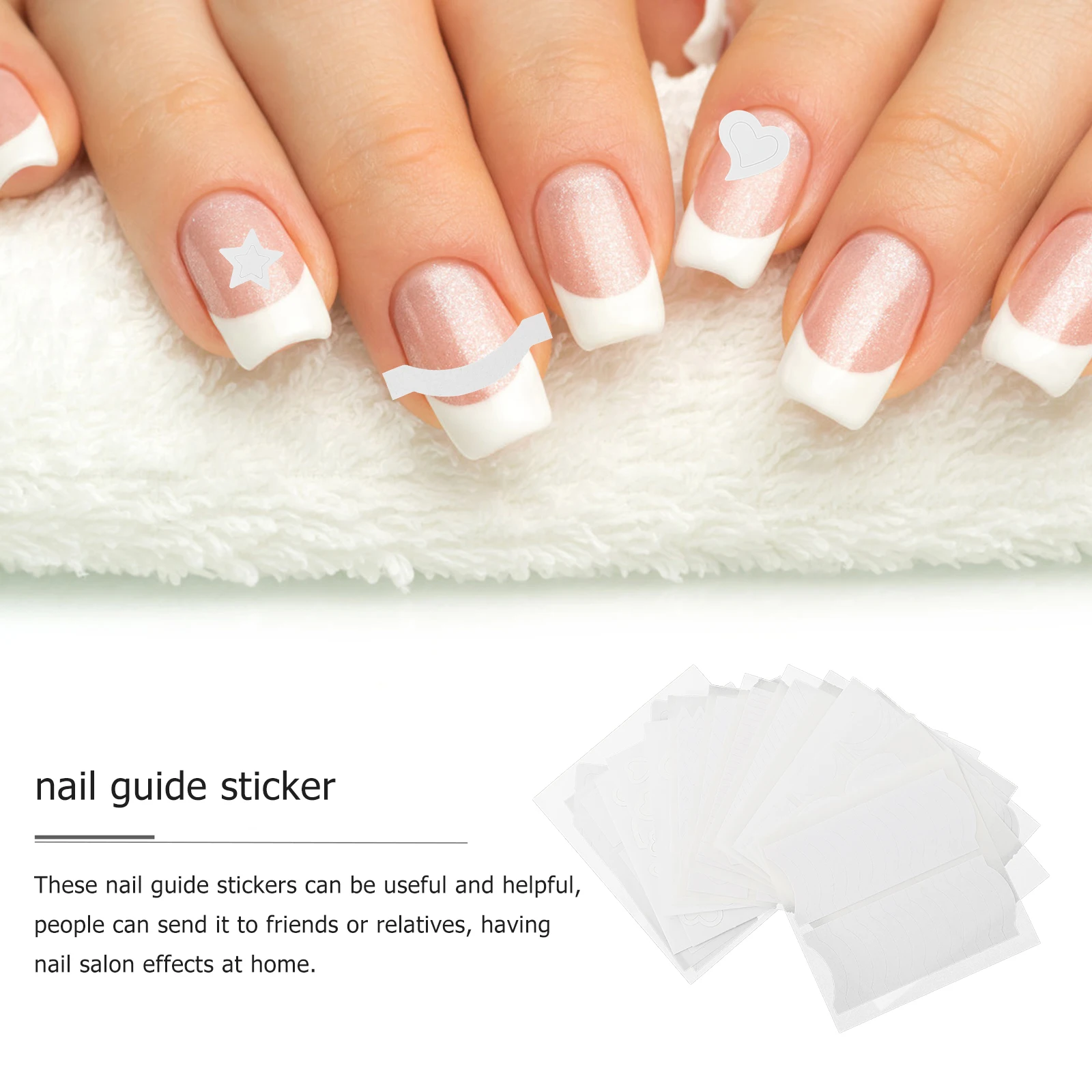 

French Manicure Stickers Nail Decals Guides Appliques DIY Tips Artificial Natural Nails Safe Material