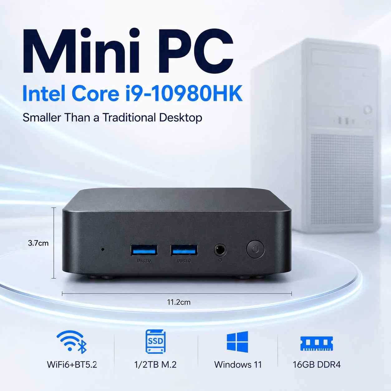 NEW MINI PC Windows 11 Intel Core i9 10980HK/intel N150 16GB RAM 1TB SSD WIFI 6 BT5.2 4K HD Mini/Suitable for office and busines