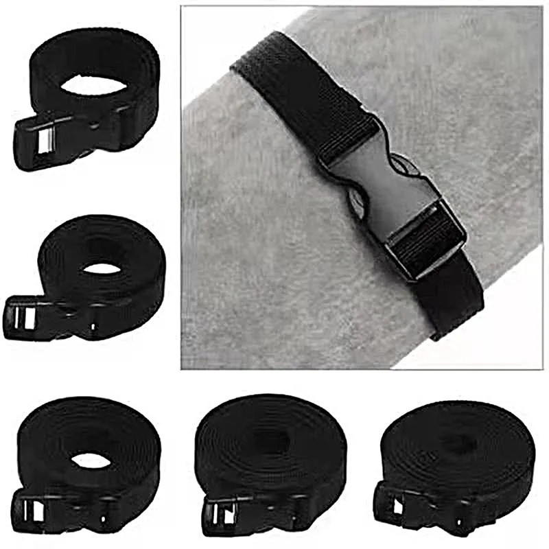 1PC Travel Tied Black Durable Nylon Cargo Tie Down Luggage Lash Belt Strap With Cam Buckle Travel Kits Outdoor Camping Tool
