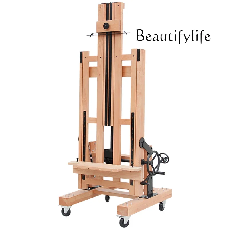 

Professional solid wood multi-functional flat and dual-purpose large bracket display stand, special easel for art students