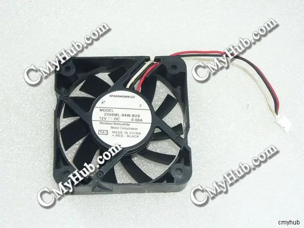 For NMB 2006ML-04W-B29 TA1 DC12V 0.06A 5CM 5015 50X50X15MM 3pin Cooling Fan 2006ML-04W-B29