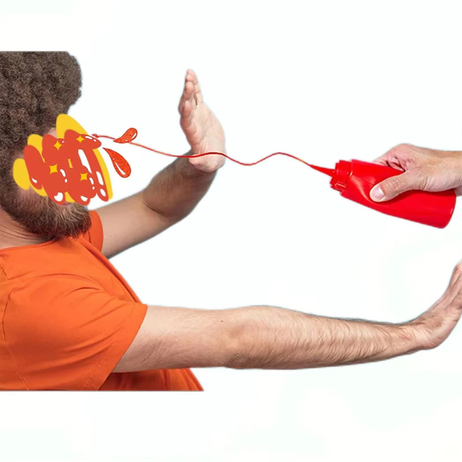 Bouteille de sauce tomate à presser, jouet de farce parodie, accessoire de bouteille de tomate de décompression amusant