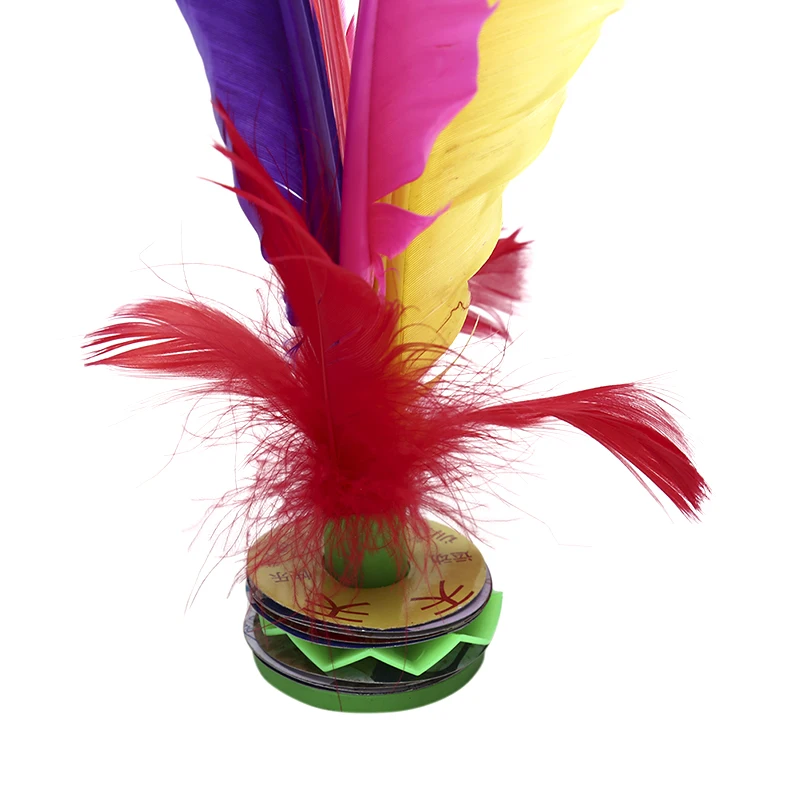 1pc Colorful China Jianzi Footbal Foot Kick Handwheel Fancy Goose Feather Shuttlecock Fitness Outdoor Toy Game