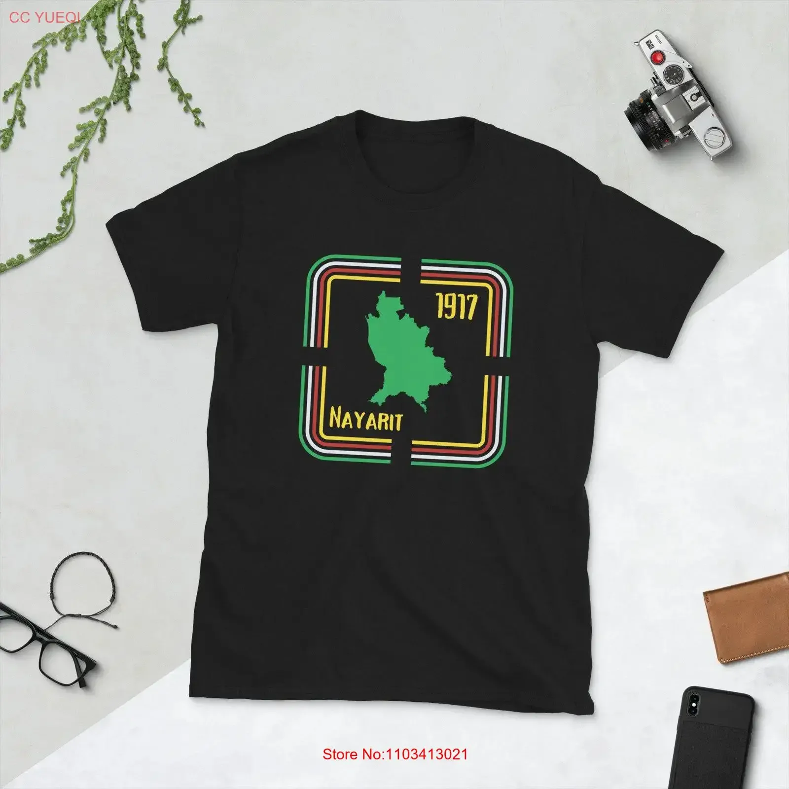 Camiseta de Nayarit, México, estilo vintage, lavada, cómoda, suave, transpirable, informal, elástica, elegante, unisex, versátil