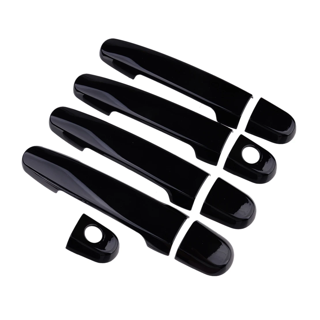 Car Door Handle Cover Trim Molding Kit Fit for Toyota Yaris Sedan Hatchback 2007 2008 2009 2010 2011 Black ABS Plastic