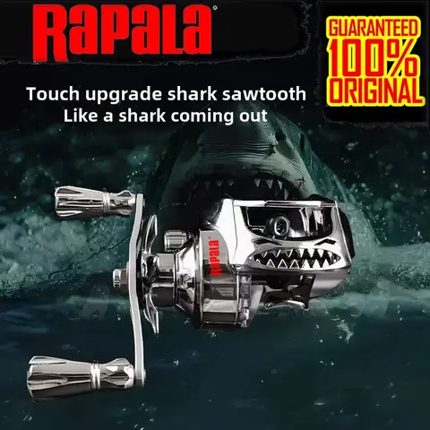 오리지널 Rapala 베이트캐스팅 릴 - 12BB 10KG 최대 드래그 7.2:1 기어비, 베이스/파이크용 부식 방지 기능이 있는 바닷물 낚시 릴