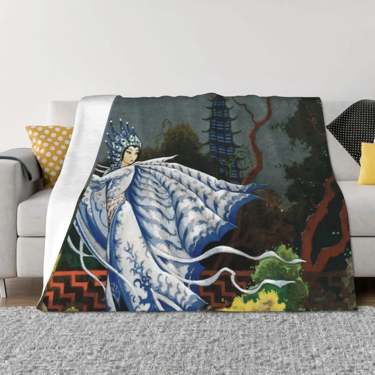

Porcelain Princess By Rudolf Koivu Throw Blanket for babies Luxury St Camping Bed linens Blankets